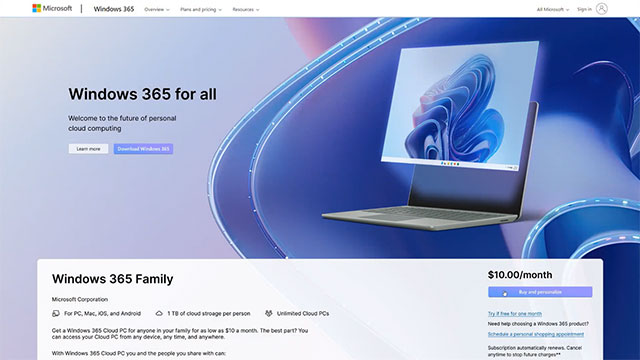 Windows 365 sẽ sớm ra mắt người tiêu dùng.