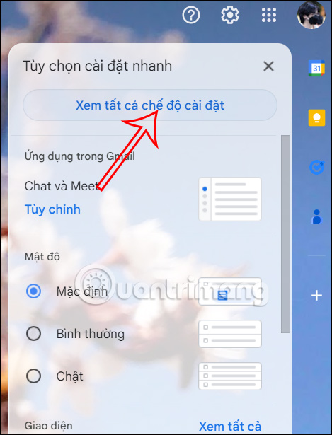 Cài đặt trên Gmail PC