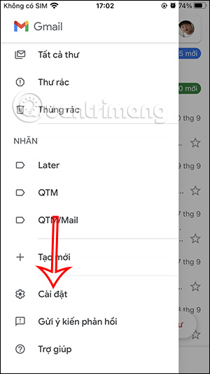 Cài đặt Gmail điện thoại