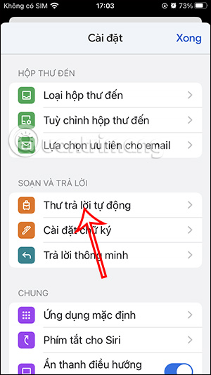 Thư trả lời tự động Gmail