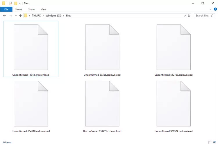 File CRDOWNLOAD trong Windows 10