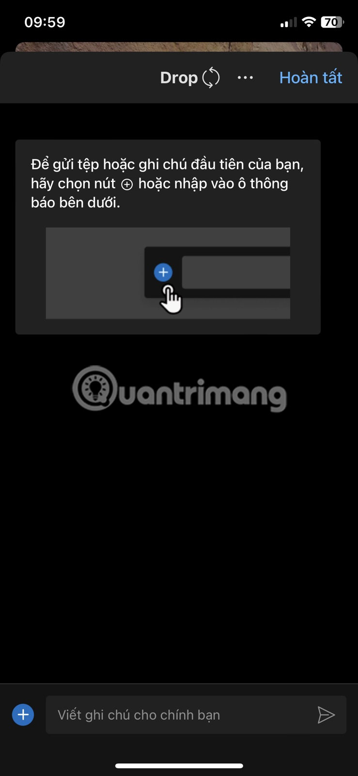 Giao diện Drop của Microsoft