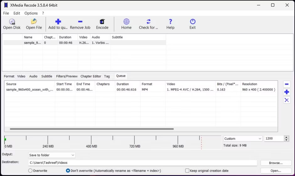 Mã hóa chuyển đổi XMedia Recode MKV sang MP4