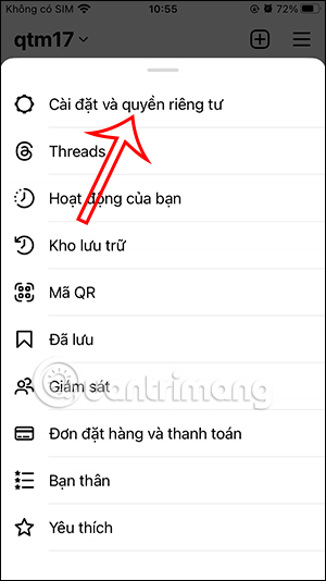 Cài đặt riêng tư Instagram