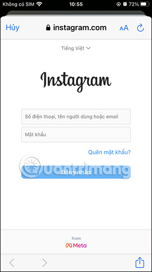 Đăng nhập Instagram