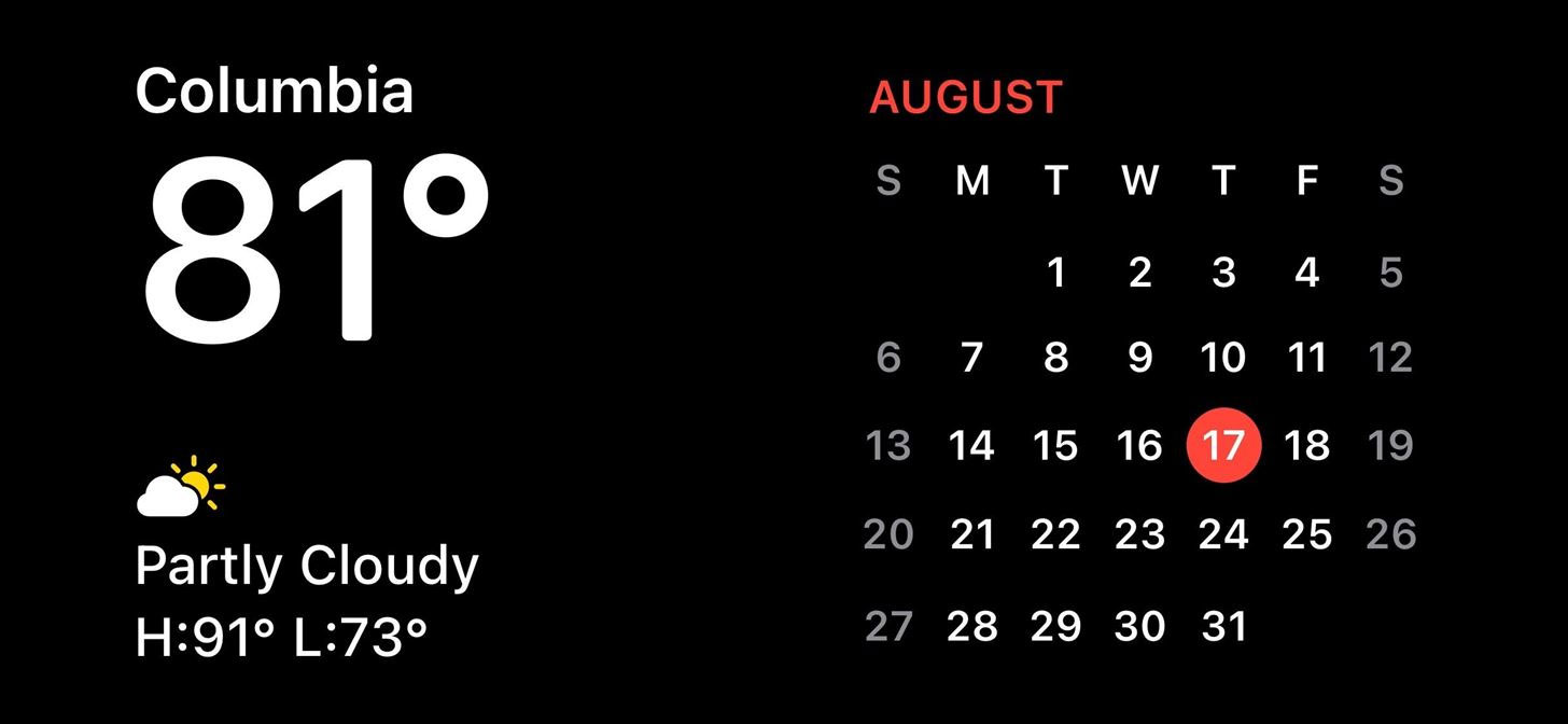 Thời tiết ở Standby Mode