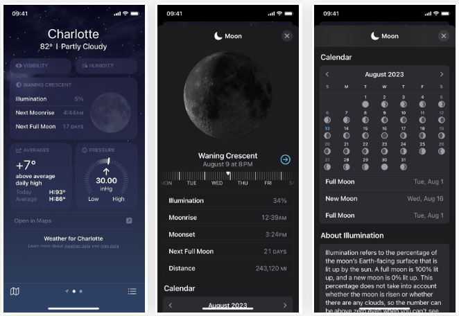 Chế độ xem moon phase