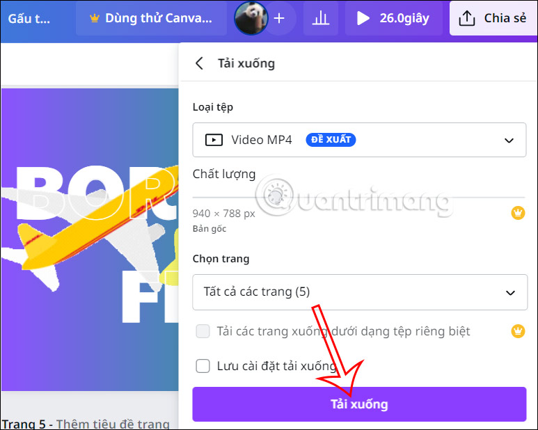 Tải video hiệu ứng Text Masking Canva 