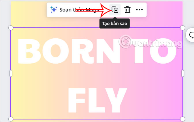 Tạo bản sao chữ trên Canva 
