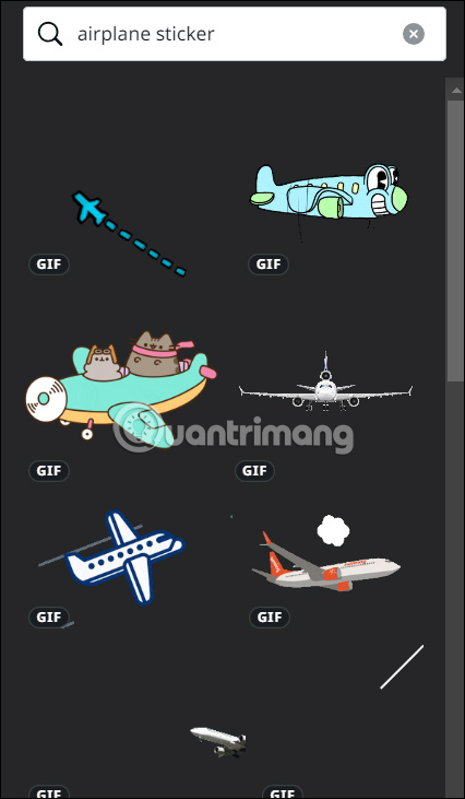 Tìm ảnh động trên GIPHY Canva 