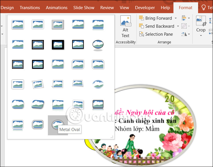 Chỉnh hình ảnh trong PowerPoint 