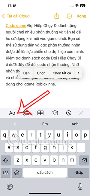Định dạng ghi chú