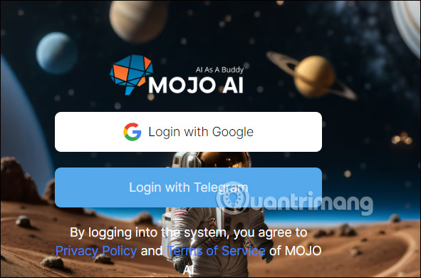 Đăng nhập Mojo AI trên Canva