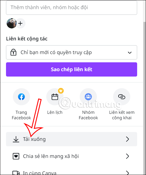 Tải văn bản Canva