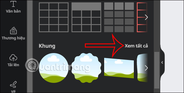 Xem tất cả khung trên Canva