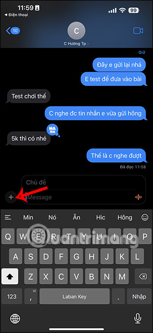 Tùy chọn tin nhắn trên iPhone