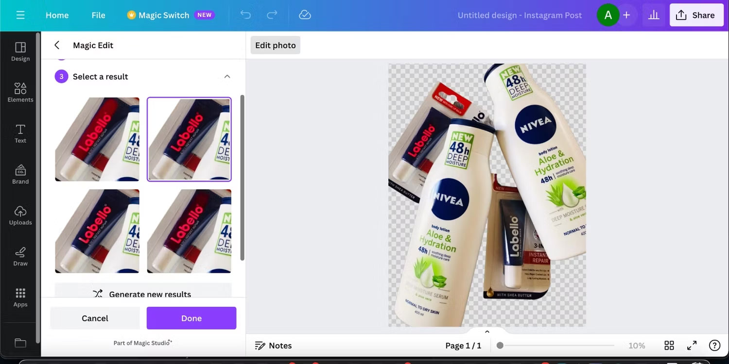 Chỉnh sửa hình ảnh bằng công cụ Magic Edit của Canva