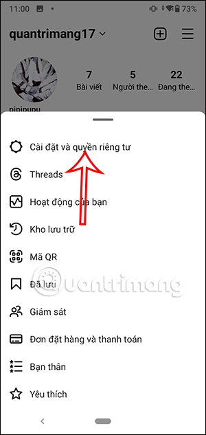 Cài đặt và điều chỉnh riêng tư Instagram
