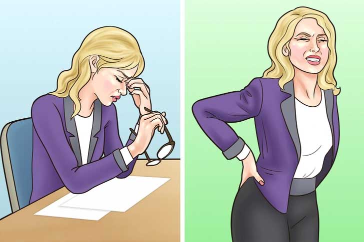 Căng thẳng kéo dài gây đau lưng dưới