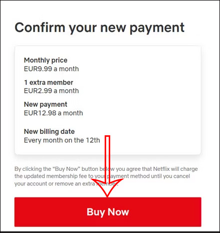 Mua gói bổ sung thành viên Netflix