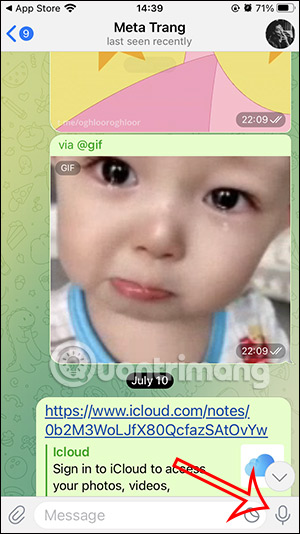 Chuyển đổi nội dung nhắn tin trên Telegram
