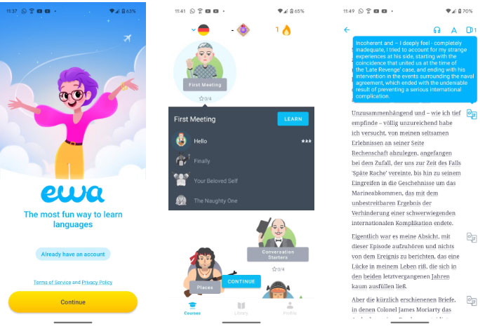 Lộ trình học tập trong EWA