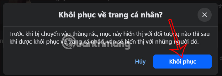 Lấy lại các bài viết đã xóa trên Facebook máy tính 