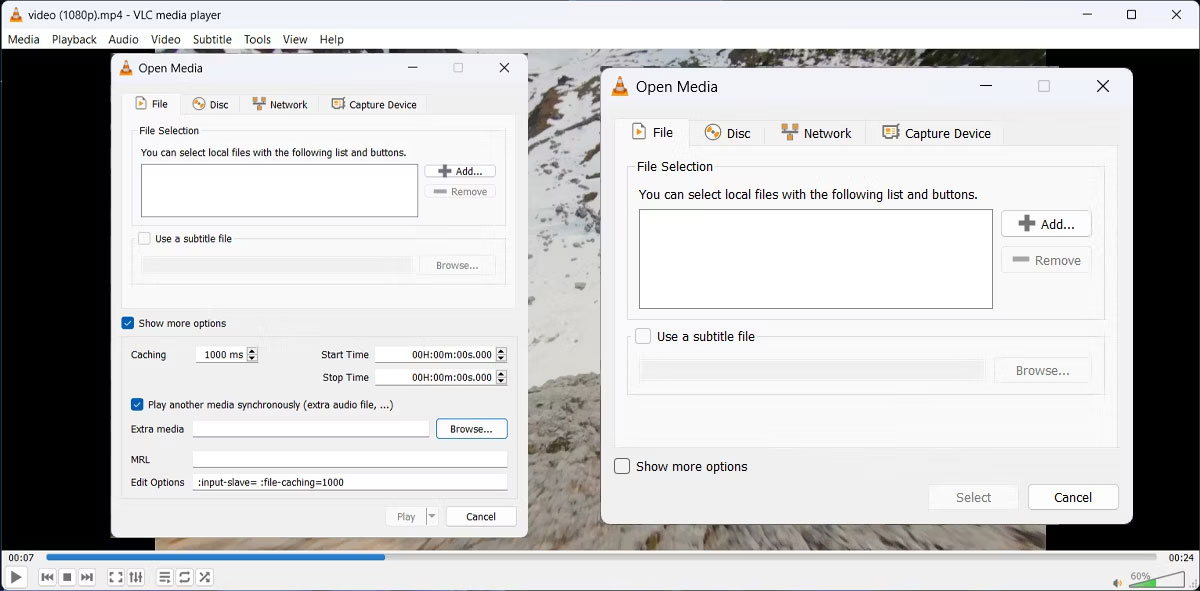 Thêm hai video để phát cùng lúc trên VLC Media Player