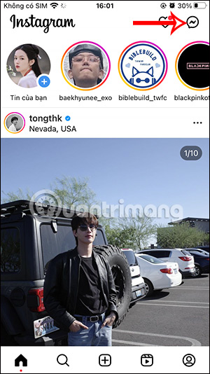 Nhắn tin trên Instagram