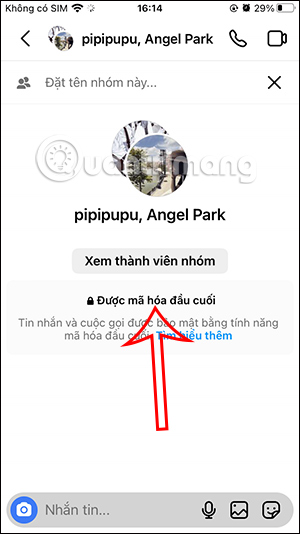 Nhóm chat mã hóa đầu cuối Instagram