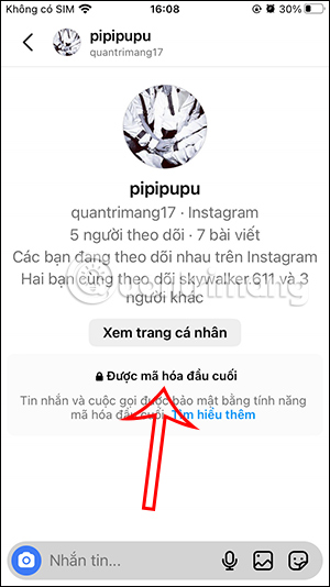 Mã hóa đầu cuối Instagram