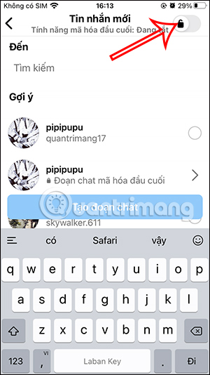 Tính năng mã hóa đầu cuối trên Instagram