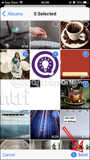 Gửi ảnh và video trên Telegram