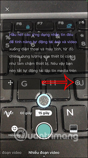 Chỉnh giao diện máy nhắc chữ CapCut