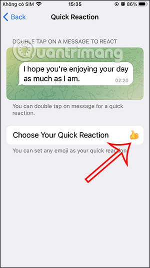 Emoji nhanh mới trên Telegram