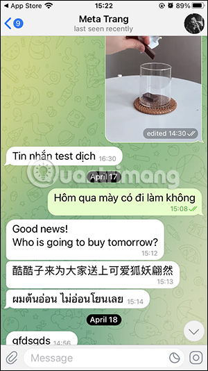 Trò chuyện trên Telegram