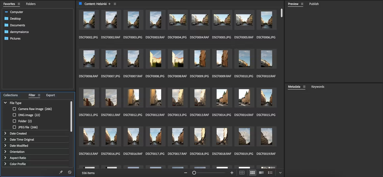 Lọc các loại hình ảnh trong Adobe Bridge
