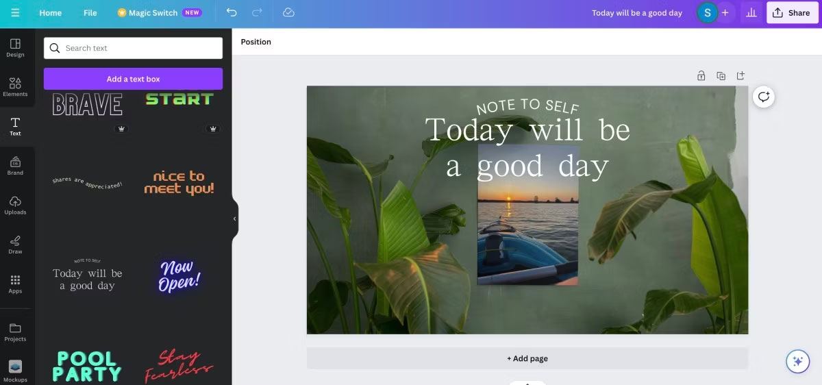 Thêm các thành phần vào Smartmockup trên thiết kế Canva