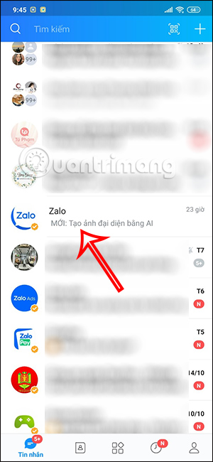 Tin nhắn từ Zalo
