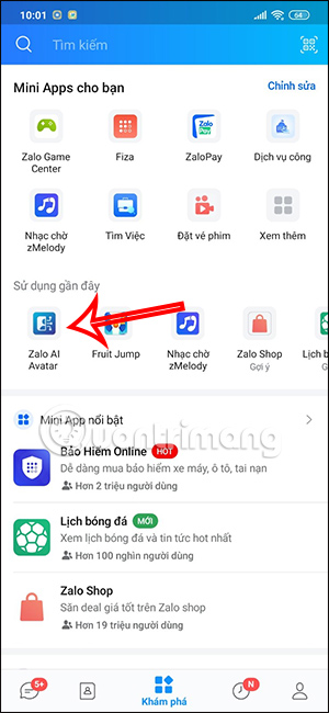 Ứng dụng Zalo AI Avatar