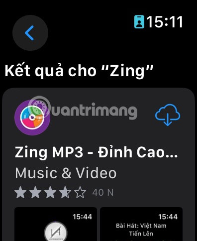 zing mp3 apple watch