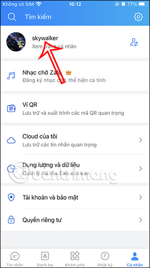Tài khoản Zalo