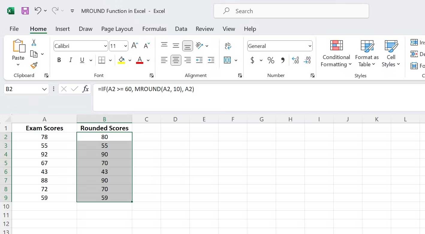Làm tròn diểm số