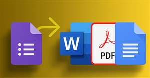 Cách convert Google Forms sang PDF, Google Docs và Word