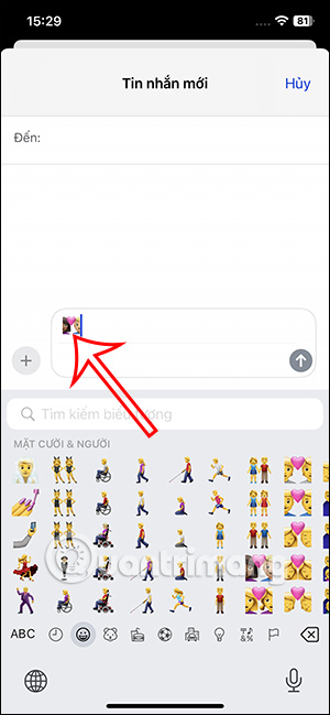 Gửi emoji màu mới trên iPhone