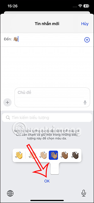 Tính năng đổi màu emoji iPhone