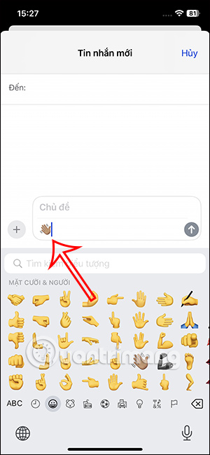 Gửi emoji mới trên iPhone