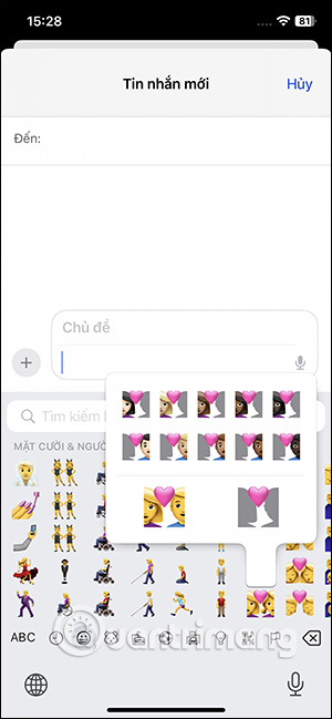 Đổi màu emoji hình người trên iPhone