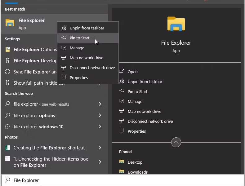 Mở Windows File Explorer bằng Task Manager