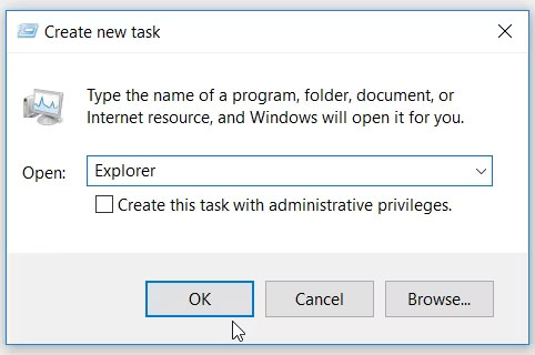 Mở Windows File Explorer qua thư mục Windows